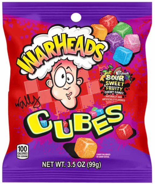 WARHEADS - Sour Sweet & Fruity Cubes 99g